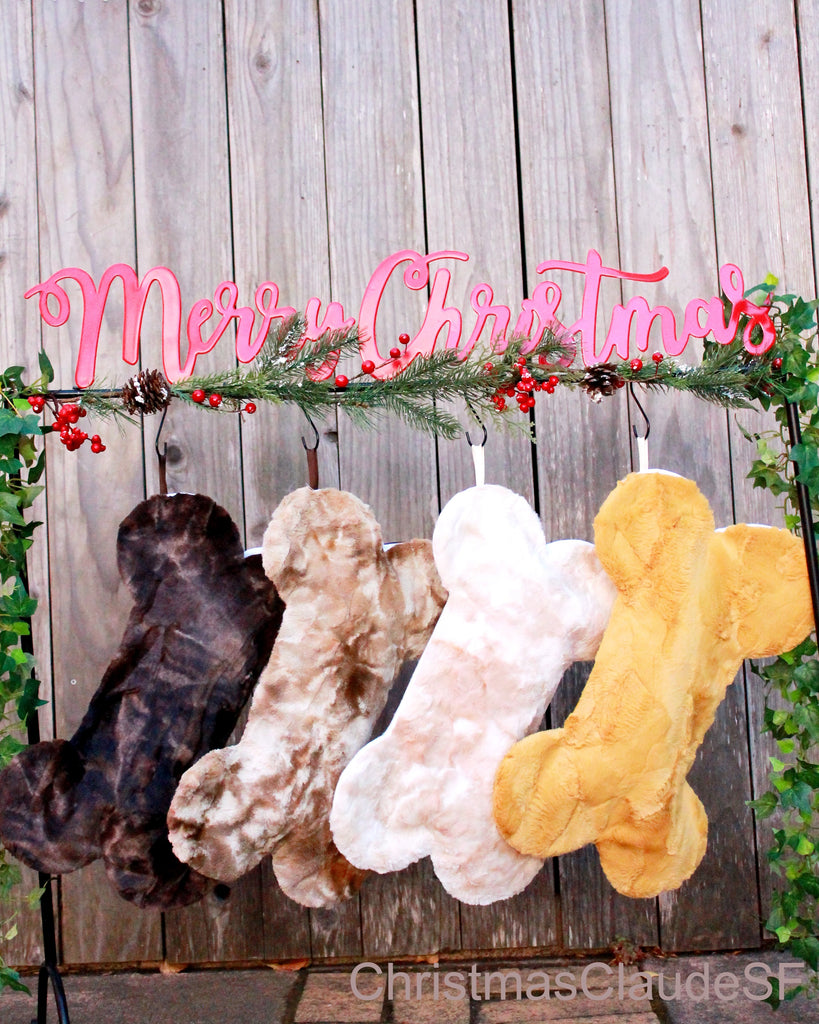 Fur Dog Stockings Personalized - happy claude