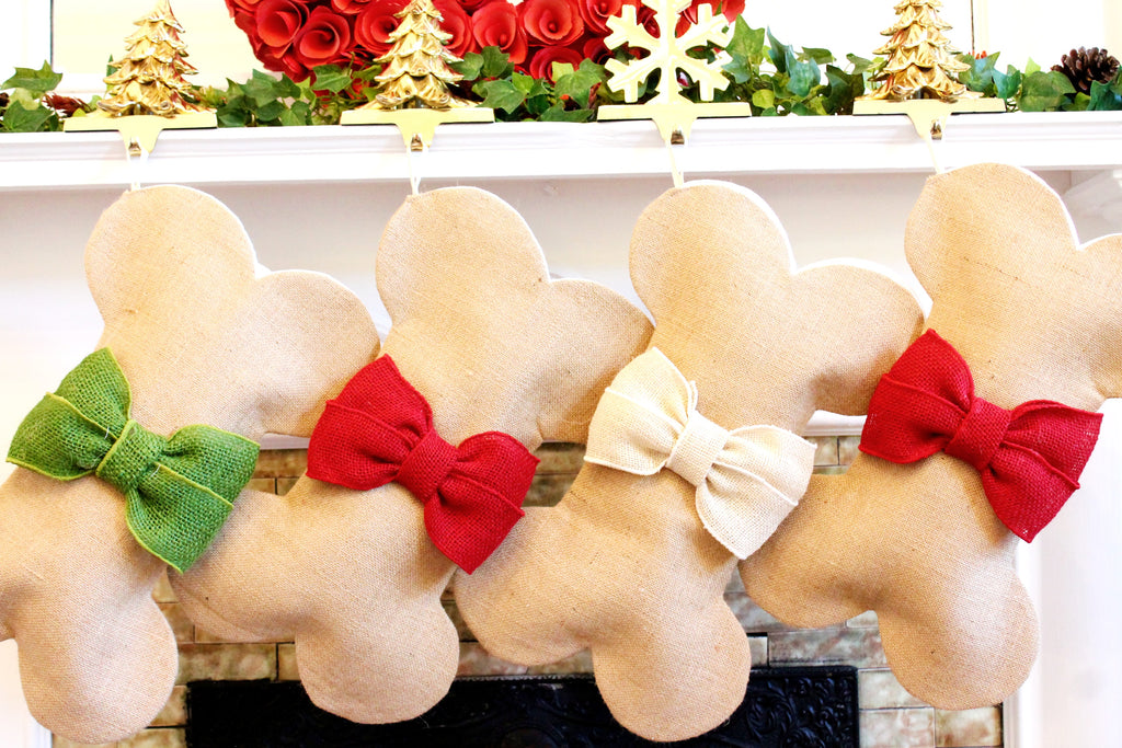 Personalized Burlap Dog Stockings – Handmade Holiday Pet Stockings - happy claude