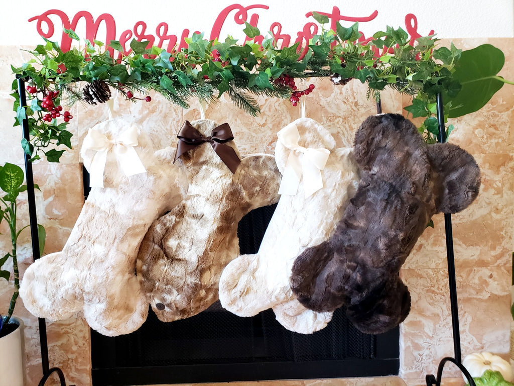 Fur Dog Stockings Personalized - happy claude