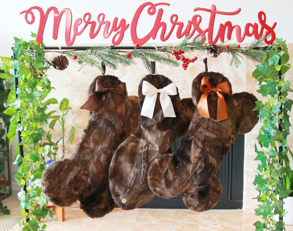 Brown Cat Fur Stockings Personalized - happy claude